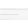 Mexen Orio armoire de salle de bain 120 cm avec lavabo Otis gauche, 2S, 1D, blanc mat - 91A13-12047-3-BBFFF01-W18L01