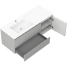 Mexen Orio meuble de salle de bain 120 cm avec lavabo Otis gauche, 2S, 1D, gris mat/blanc mat - 91A13-12047-3-BBFFF62-W18L01