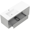 Mexen Orio Armoire de salle de bain 120 cm avec lavabo Otis gauche, 2S, 1D, gris mat/blanc mat - 91A13-12047-3-BBFFF62-W18L01