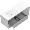 Mexen Orio meuble de salle de bain 120 cm avec lavabo Otis gauche, 2S, 1D, gris mat/blanc mat - 91A13-12047-3-BBFFF62-W18L01