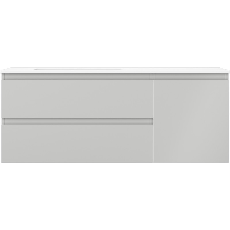 Mexen Orio Armoire de salle de bain 120 cm avec lavabo Otis gauche, 2S, 1D, gris mat/blanc mat - 91A13-12047-3-BBFFF62-W18L01