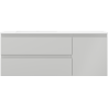 Mexen Orio Armoire de salle de bain 120 cm avec lavabo Otis gauche, 2S, 1D, gris mat/blanc mat - 91A13-12047-3-BBFFF62-W18L01