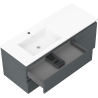 Mexen Orio meuble de salle de bain 120 cm avec lavabo Otis gauche, 2S, 1D, graphite mat/blanc mat - 91A13-12047-3-BBFFF66-W18L01