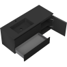 Mexen Orio meuble de salle de bain 120 cm avec lavabo Otis gauche, 2S, 1D, noir mat - 91A13-12047-3-BBFFF71-W18L71