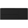 Mexen Orio armoire de salle de bain 120 cm avec lavabo Otis gauche, 2S, 1D, noir mat - 91A13-12047-3-BBFFF71-W18L71