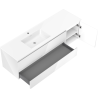Mexen Orio meuble de salle de bain 160 cm avec lavabo Otis gauche, 2S, 1D, blanc brillant - 91A13-16047-3-BBFFF00-W18L00