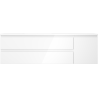 Mexen Orio meuble de salle de bain 160 cm avec lavabo Otis gauche, 2S, 1D, blanc brillant - 91A13-16047-3-BBFFF00-W18L00