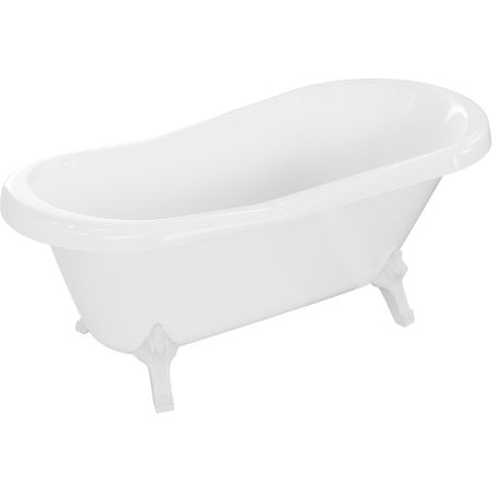 Mexen Retro baignoire autonome 150 x 73 cm, Blanc, pieds Blanc - 53251507300-20
