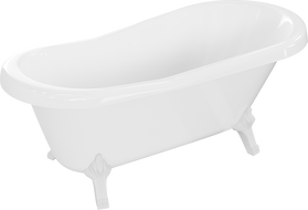 Mexen Retro baignoire autonome 150 x 73 cm, Blanc, pieds Blanc - 53251507300-20