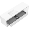 Mexen Orio meuble de salle de bain 160 cm avec lavabo Otis à gauche, 2 tiroirs, 1 porte, blanc mat