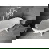 Mexen Retro baignoire autonome 150 x 73 cm, Blanc, pieds Blanc - 53251507300-20