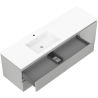 Mexen Orio meuble de salle de bain 160 cm avec lavabo Otis gauche, 2S, 1D, gris mat/blanc mat - 91A13-16047-3-BBFFF62-W18L01