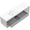 Mexen Orio meuble de salle de bains 160 cm avec lavabo Otis à gauche, 2T, 1P, gris mat/blanc mat - 91A13-16047-3-BBFFF62-W18L01