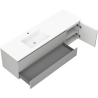 Mexen Orio meuble de salle de bain 160 cm avec lavabo Otis gauche, 2S, 1D, gris mat/blanc mat - 91A13-16047-3-BBFFF62-W18L01