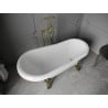 Mexen Retro baignoire autoportante 150 x 73 cm, blanche, pieds dorés - 53251507300-50