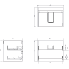 Mexen Orio meuble de salle de bain 90 cm avec lavabo Otis droit, 2S, 1D, blanc brillant - 91A13-09047-3-BBFFF00-W18P00