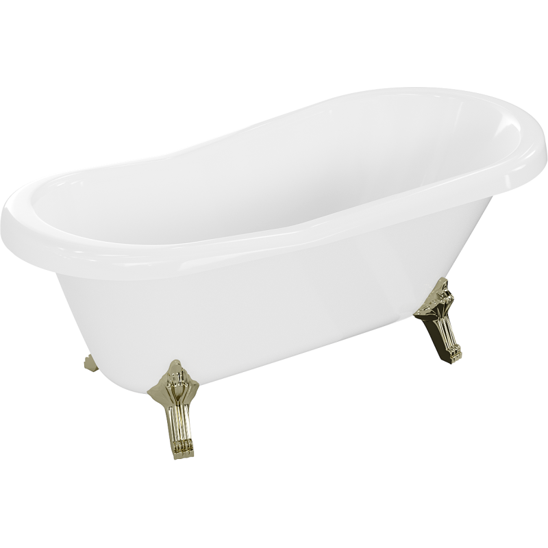 Mexen Retro baignoire autonome 150 x 73 cm, Blanc, pieds Or - 53251507300-50