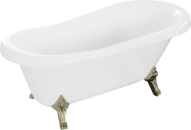 Mexen Retro baignoire autonome 150 x 73 cm, Blanc, pieds Or - 53251507300-50