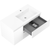 Mexen Orio armoire de salle de bain 90 cm avec lavabo Otis droit, 2S, 1D, blanc mat - 91A13-09047-3-BBFFF01-W18P01
