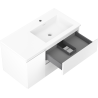 Mexen Orio meuble de salle de bain 90 cm avec lavabo Otis droit, 2S, 1D, blanc mat - 91A13-09047-3-BBFFF01-W18P01