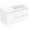 Mexen Orio meuble de salle de bain 90 cm avec lavabo Otis droit, 2S, 1D, blanc mat - 91A13-09047-3-BBFFF01-W18P01