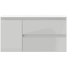 Mexen Orio armoire de salle de bain 90 cm avec lavabo Otis droit, 2S, 1D, gris mat/blanc mat - 91A13-09047-3-BBFFF62-W18P01