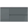 Mexen Orio armoire de salle de bain 90 cm avec lavabo Otis droit, 2S, 1D, graphite mat/blanc mat - 91A13-09047-3-BBFFF66-W18P01