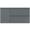 Mexen Orio meuble de salle de bain 90 cm avec lavabo Otis droit, 2S, 1D, graphite mat/blanc mat - 91A13-09047-3-BBFFF66-W18P01