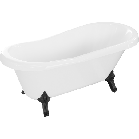 Mexen Retro baignoire autonome 150 x 73 cm, Blanc, pieds Noir - 53251507300-70
