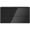 Mexen Orio meuble de salle de bain 90 cm avec lavabo Otis droit, 2T, 1P, noir brillant/noir mat - 91A13-09047-3-BBFFF70-W18P71