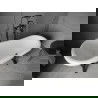 Mexen Retro baignoire autonome 150 x 73 cm, Blanc, pieds Noir - 53251507300-70