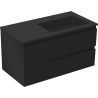 Mexen Orio meuble de salle de bains 90 cm avec lavabo Otis droit, 2S, 1D, noir mat - 91A13-09047-3-BBFFF71-W18P71