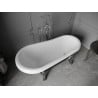 Mexen Retro baignoire autoportante 150 x 73 cm, blanc/noir, pieds chromés - 53251507375-00