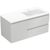 Mexen Orio armoire de salle de bain 100 cm avec lavabo Otis droit, 2T, 1P, gris mat/blanc mat - 91A13-10047-3-BBFFF62-W18P01