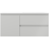 Mexen Orio armoire de salle de bain 100 cm avec lavabo Otis droit, 2S, 1D, gris mat/blanc mat - 91A13-10047-3-BBFFF62-W18P01