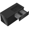 Mexen Orio meuble de salle de bain 100 cm avec lavabo Otis droit, 2S, 1D, noir brillant/noir mat - 91A13-10047-3-BBFFF70-W18P71
