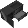 Mexen Orio meuble de salle de bain 100 cm avec lavabo Otis droit, 2S, 1D, noir brillant/noir mat - 91A13-10047-3-BBFFF70-W18P71