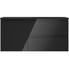 Mexen Orio meuble de salle de bain 100 cm avec lavabo Otis droit, 2S, 1D, noir brillant/noir mat - 91A13-10047-3-BBFFF70-W18P71