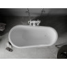 Mexen Retro baignoire autoportante 150 x 73 cm, blanc/noir, pieds blancs - 53251507375-20