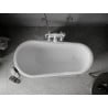 Mexen Retro baignoire autoportante 150 x 73 cm, blanche/noire, pieds blancs - 53251507375-20