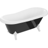 Mexen Retro baignoire autoportante 150 x 73 cm, blanc/noir, pieds blancs - 53251507375-20