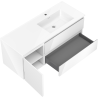 Mexen Orio armoire de salle de bain 120 cm avec lavabo Otis à droite, 2S, 1D, blanc brillant - 91A13-12047-3-BBFFF00-W18P00