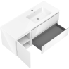Mexen Orio meuble de salle de bains 120 cm avec lavabo Otis droit, 2S, 1D, blanc brillant - 91A13-12047-3-BBFFF00-W18P00