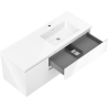 Mexen Orio meuble de salle de bains 120 cm avec lavabo Otis droit, 2S, 1D, blanc brillant - 91A13-12047-3-BBFFF00-W18P00