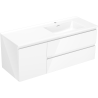 Mexen Orio meuble de salle de bains 120 cm avec lavabo Otis droit, 2S, 1D, blanc brillant - 91A13-12047-3-BBFFF00-W18P00