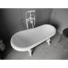 Mexen Retro baignoire autoportante 150 x 73 cm, blanche/noire, pieds blancs - 53251507375-20