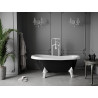 Mexen Retro baignoire autoportante 150 x 73 cm, blanc/noir, pieds blancs - 53251507375-20