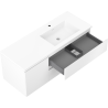 Mexen Orio armoire de salle de bains 120 cm avec lavabo Otis droit, 2S, 1D, blanc mat - 91A13-12047-3-BBFFF01-W18P01