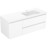 Mexen Orio armoire de salle de bain 120 cm avec lavabo Otis à droite, 2S, 1D, blanc mat - 91A13-12047-3-BBFFF01-W18P01