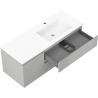Mexen Orio meuble de salle de bain 120 cm avec lavabo Otis droit, 2S, 1D, gris mat/blanc mat - 91A13-12047-3-BBFFF62-W18P01